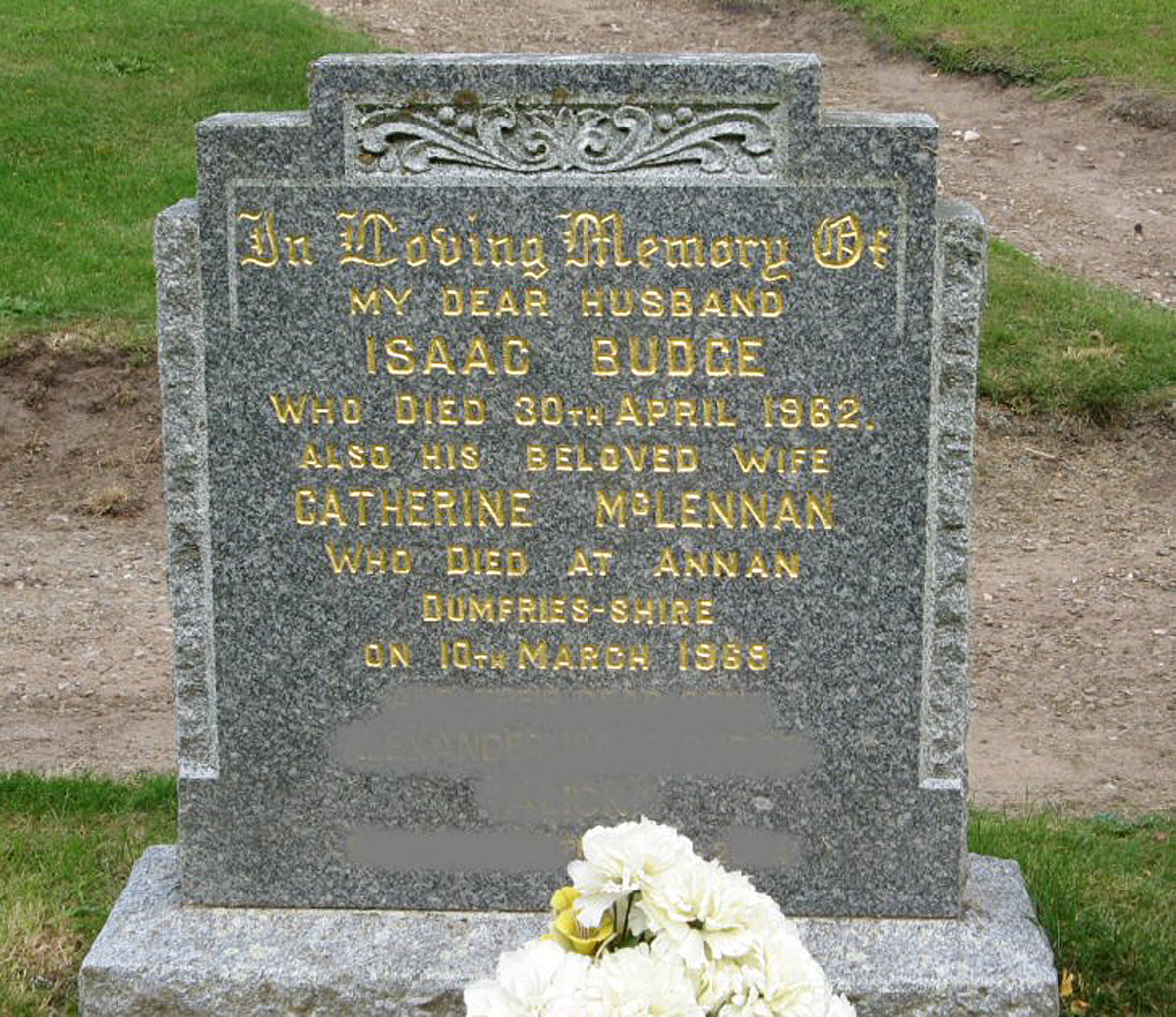 Photo of headstones/Catherine McLennan died 1969 MI Logie Easter